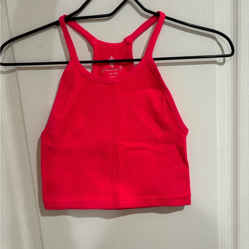 FP Movement by Free People Hot Pink Ribbed Tank Top